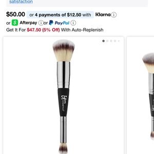 IT Cosmetics Dual-Ended Brush with Black Handle
